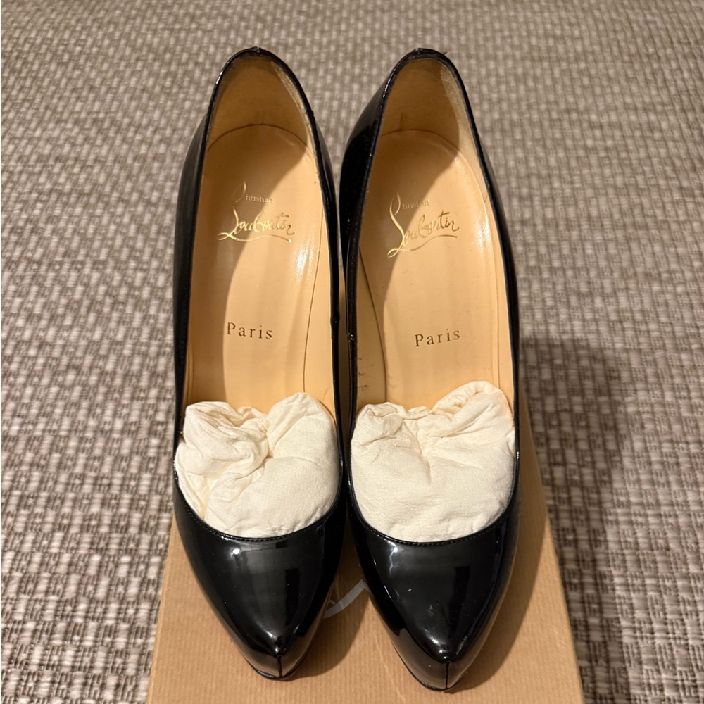 Christian Louboutin Rolando Black Patent Leather Pumps